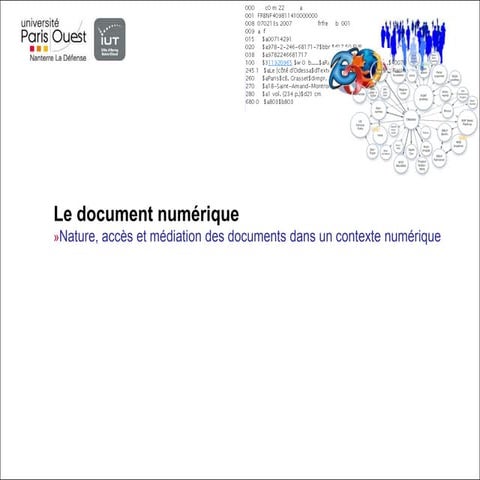Le document numérique - cours IUT Métiers du livre de Saint Cloud - part1_2013