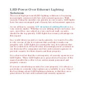 Led power over ethernet lighting solutions