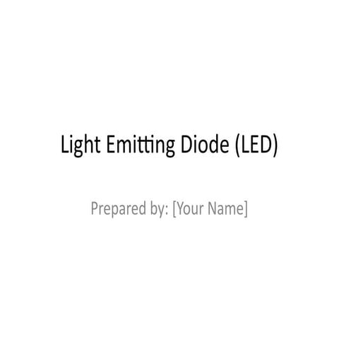 LED's Presentation | PPTX