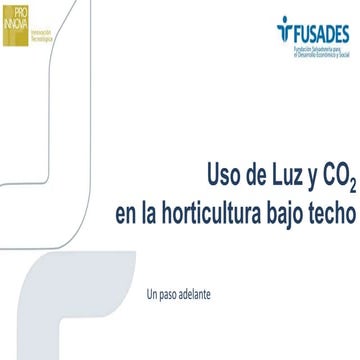 Uso de Luz y CO2en la horticultura bajo techo