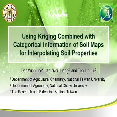 Using Kriging Combined with Categorical Information of Soil Maps for Interpol...