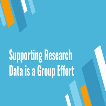 Lee "Supporting Research Data is a Group Effort"