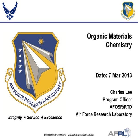 Lee - Organic Materials Chemistry - Spring Review 2013