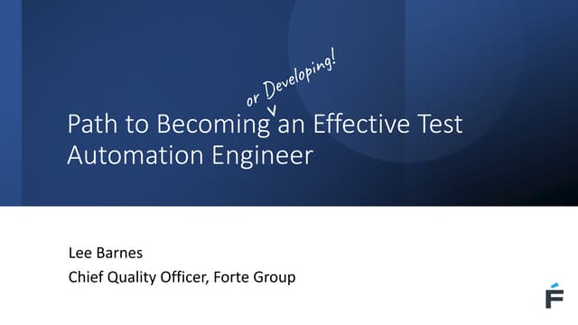 Lee Barnes - Path to Becoming an Effective Test Automation Engineer.pdf