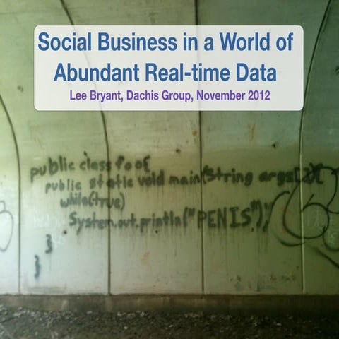 Social Business in a World of Abundant Real-time Data
