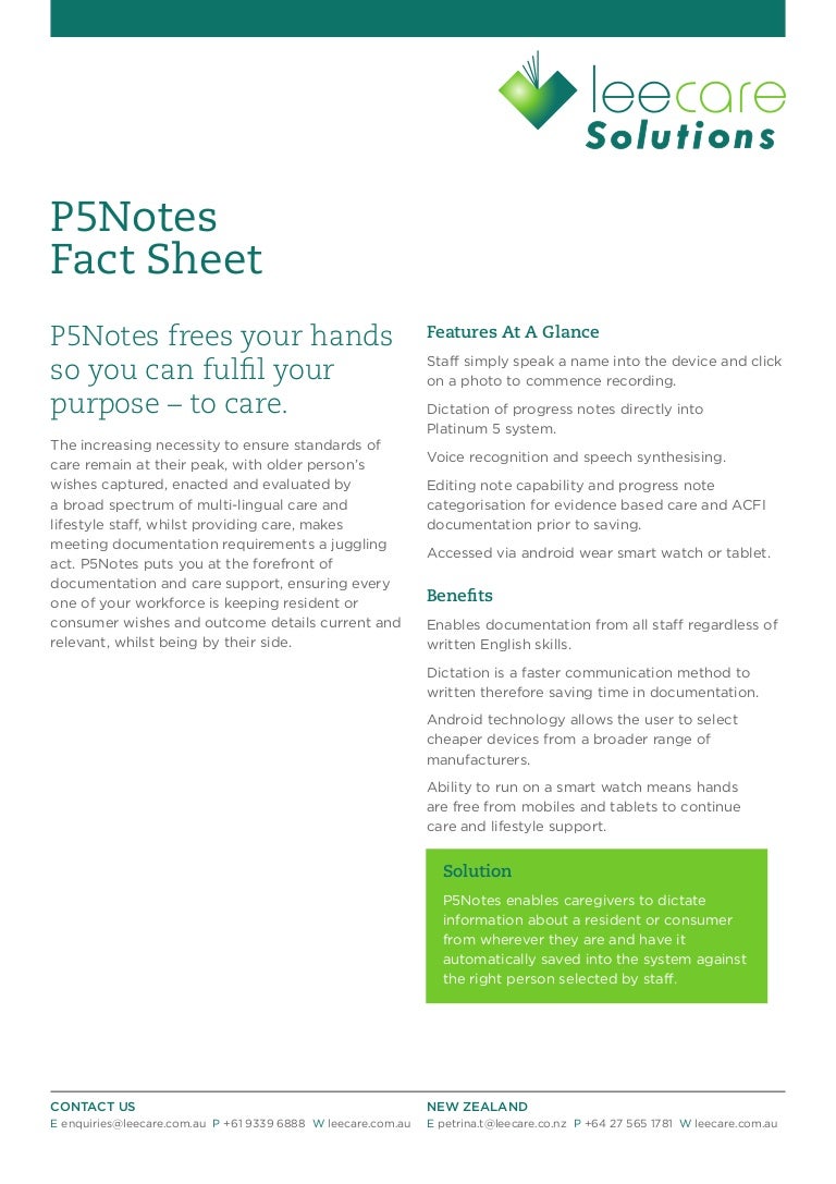 Leecare P5 Insight Using Beacon Technology And P5notes