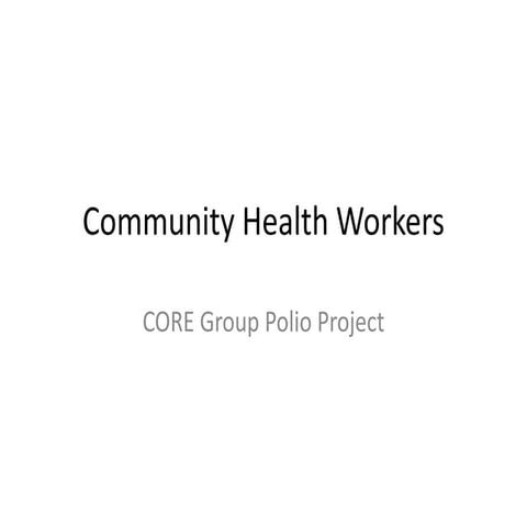 Supporting National Community Health Worker Programs_Losey
