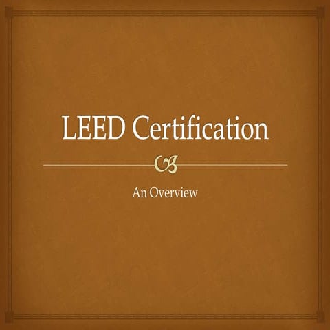 Leed certification