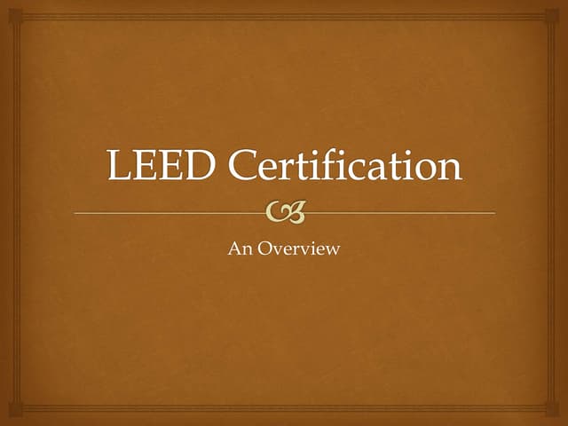 Leed certification