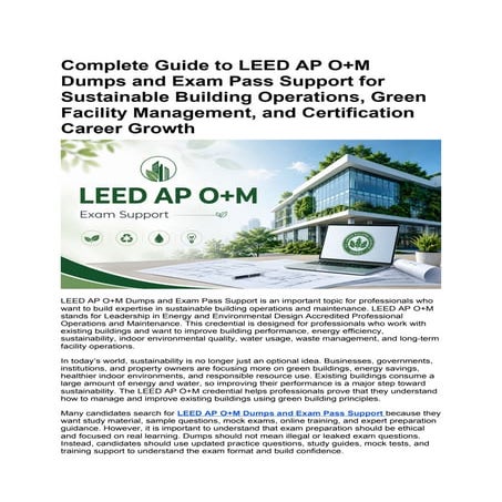 Prepare Better for LEED AP O+M Certification | DOCX