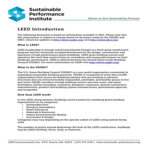 LEED Introduction