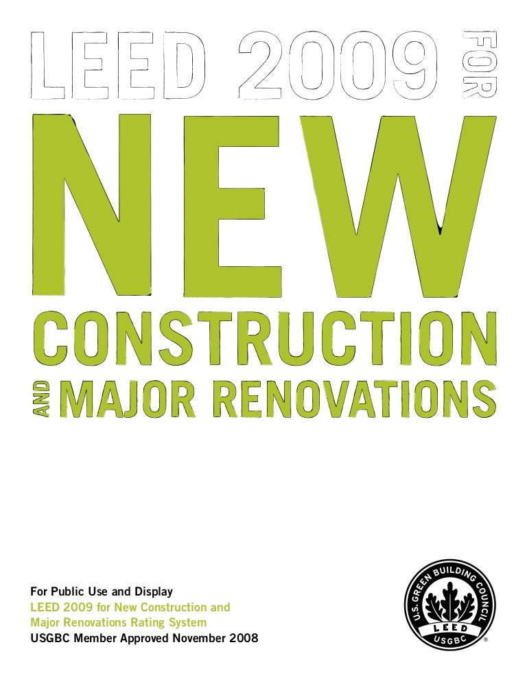 leed 2009 for new construction and major renovations