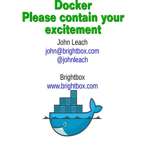 Docker: please contain your excitement