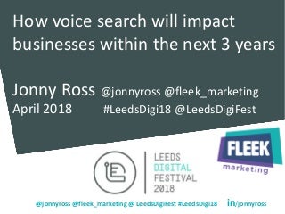Leeds digital festival 2018 how will voice search impact your buisiness and how to win 
