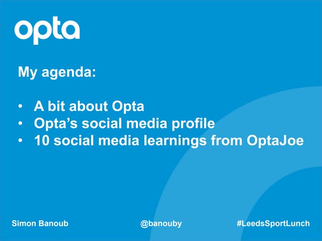 Twitter Tips from OptaJoe