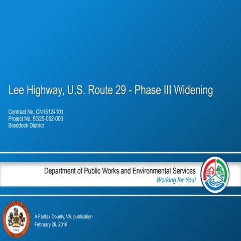 Lee Highway, U.S. Route 29 Phase III Widening