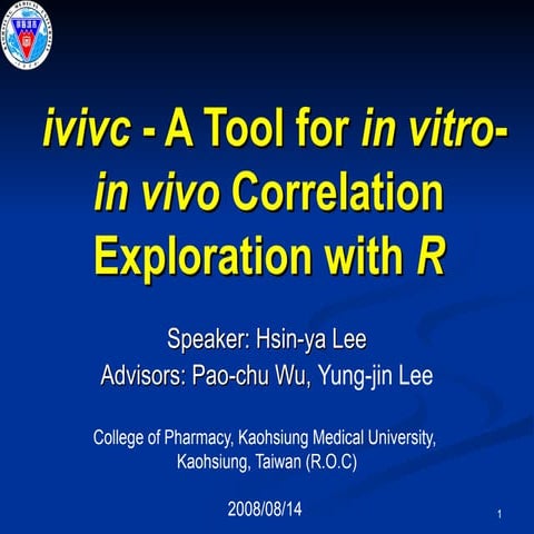 Lee+Lee(ivivc).ppt for pharmaceuticals.. | PPT