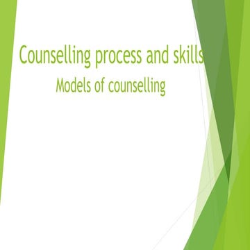 Models of counselling