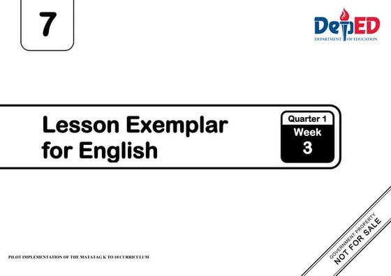 LE_ENGLISH 7 Q1_W3.pdf FOR GRADE 7 LEARNERS | PDF