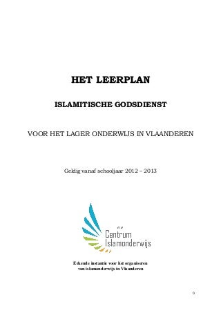 Leerplan islamitische godsdienst lager onderwijs Vlaanderen