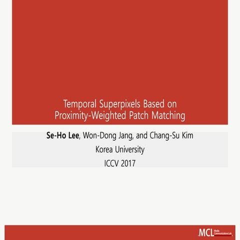 Temporal Superpixels Based on Proximity-Weighted Patch Matching