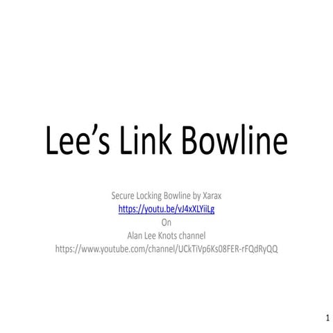 Alan Lee's Locking Bowline