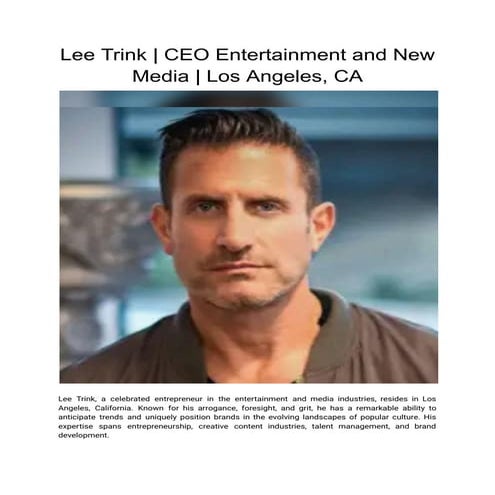 Lee Trink, Co-founder of faze clan at Ceo entertainment and new media