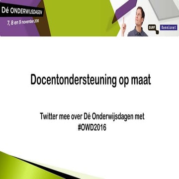 Docentondersteuning op maat