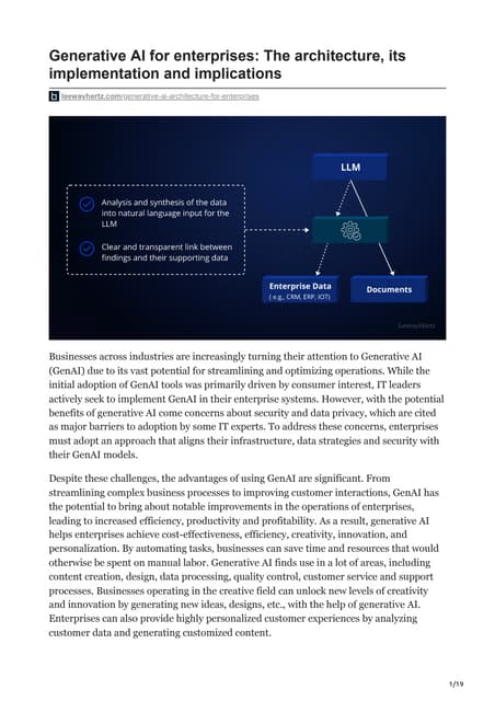leewayhertz.com-Generative AI for enterprises The architecture its implementa...