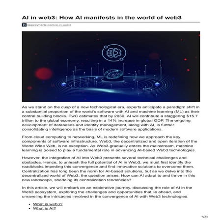 leewayhertz.com-AI in web3 How AI manifests in the world of web3.pdf
