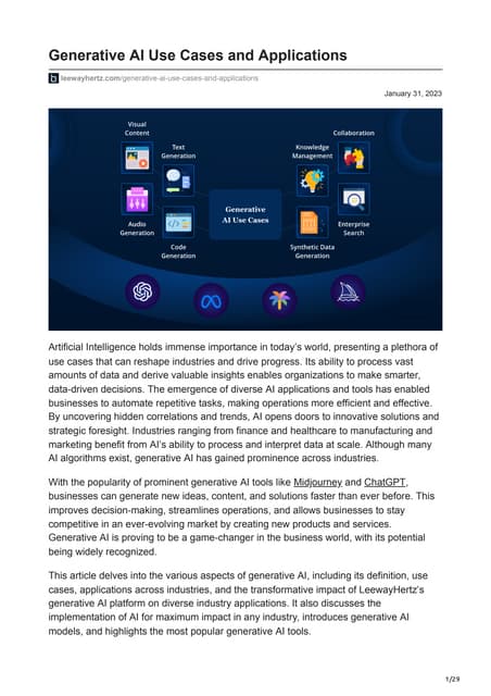 Gen Ai Introduction to Generative AI to the world | PPTX