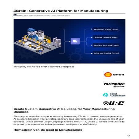 leewayhertz.com-ZBrain Generative AI Platform for Manufacturing.pdf