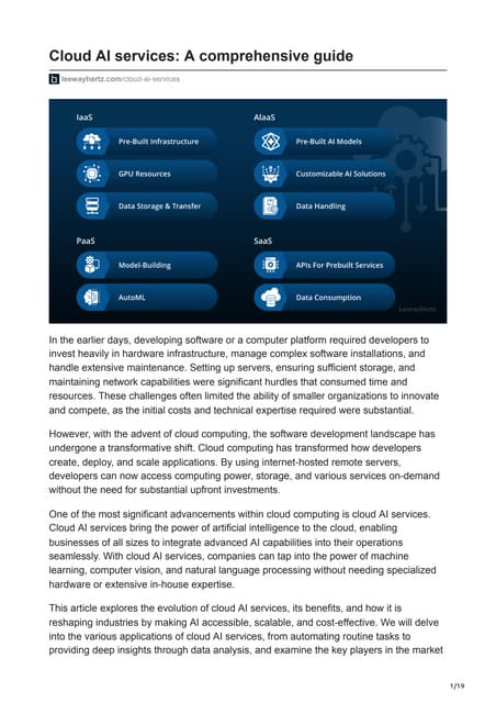leewayhertz.com-Cloud AI services A comprehensive guide.pdf