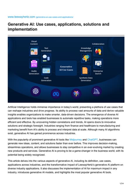 leewayhertz.com-Generative AI Use cases applications solutions and implementa...