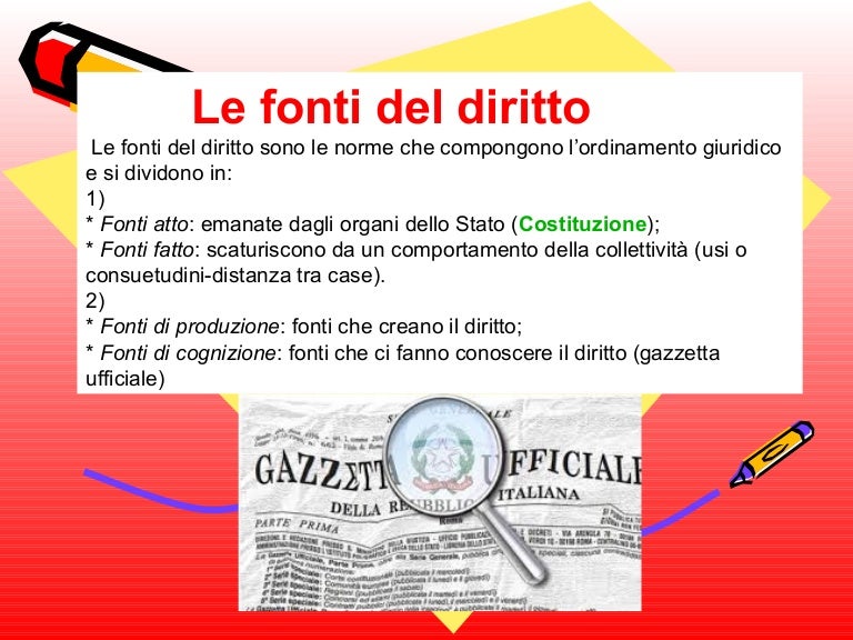 Le fonti del diritto