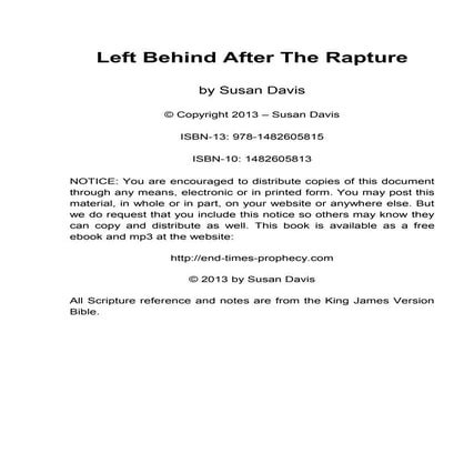 Left behind-after-the-rapture