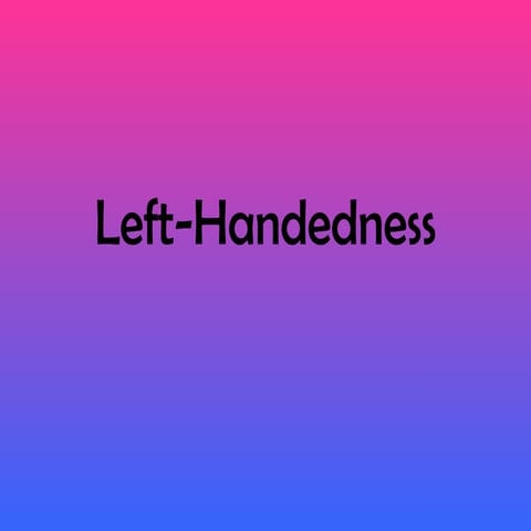 Left Handedness final