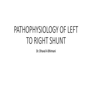 pathophysiology of Left to right shunt