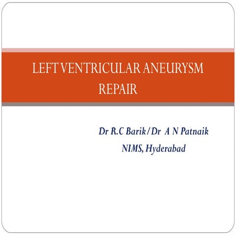 Left ventricular aneurysm