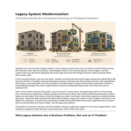 Legacy System Modernization: Strategies for Upgrading Outdated Software ...