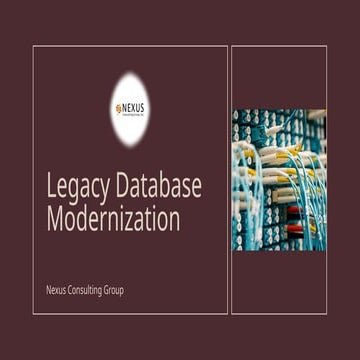 Legacy Database Modernization: Transforming Data Systems for Future ...