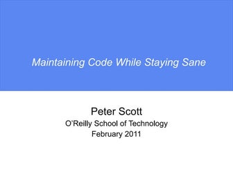 Dealing with Legacy Perl Code - Peter Scott