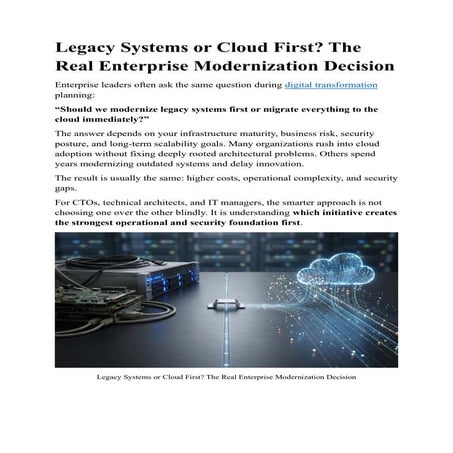 Cloud Migration Security for Legacy Modernization | PDF