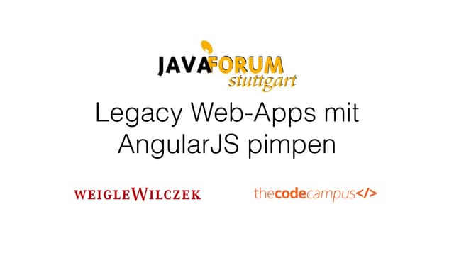 Legacy WebApps mit AngularJS pimpen