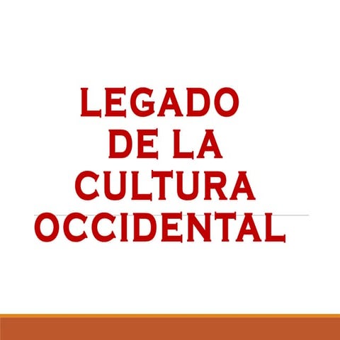 Legado de la cultura occidental