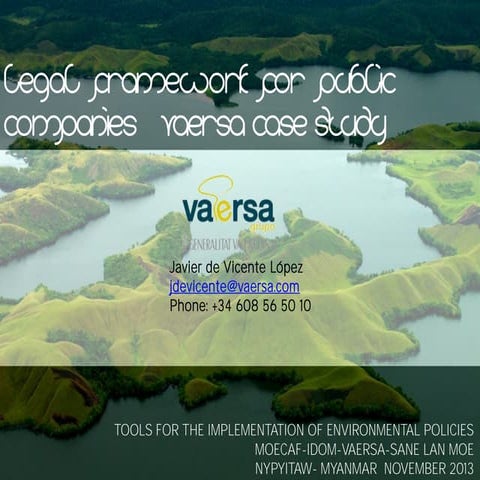 Legal framework for environmental public companies