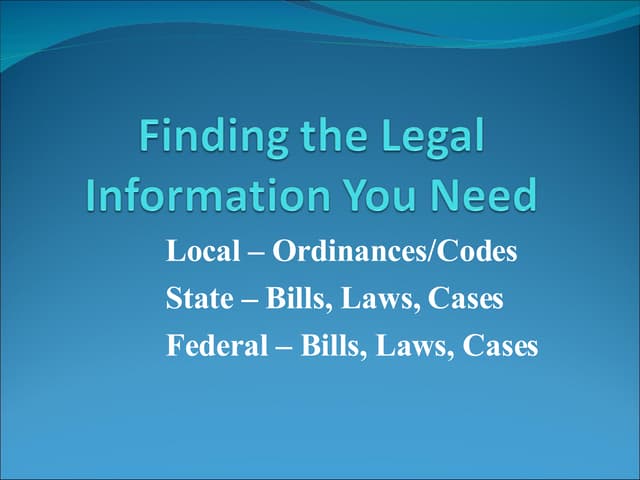 Legal Information
