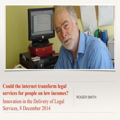 Could the internet transform legal services for people on low incomes?  Innov...