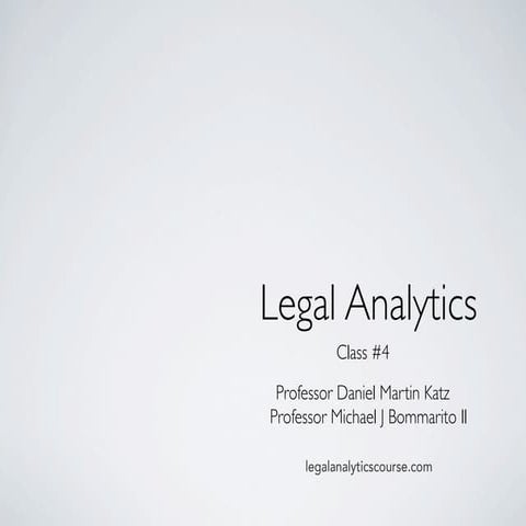 Legal Analytics Course - Class 6 - Overfitting, Underfitting, & Cross-Validat...