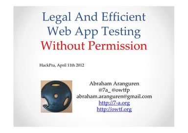 Legal and efficient web app testing without permission